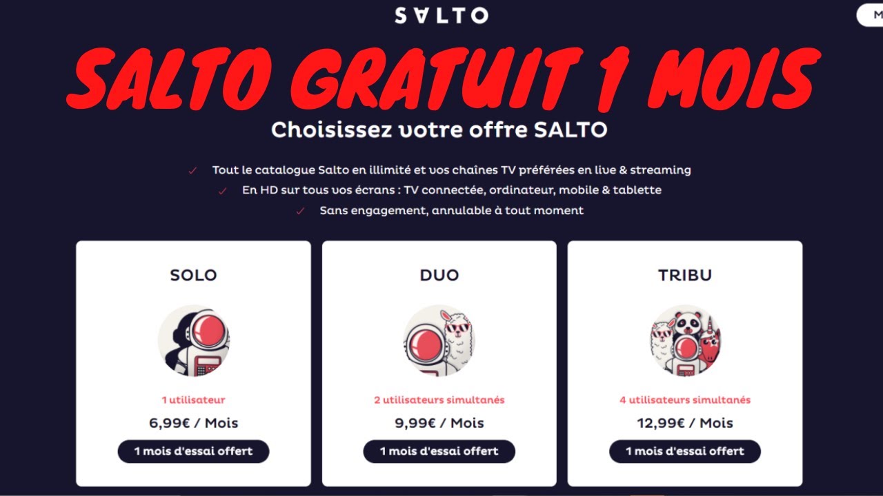 🌐 Salto : le service de streaming gratuit pendant 1 mois et comment regarder Salto sur sa télévision
