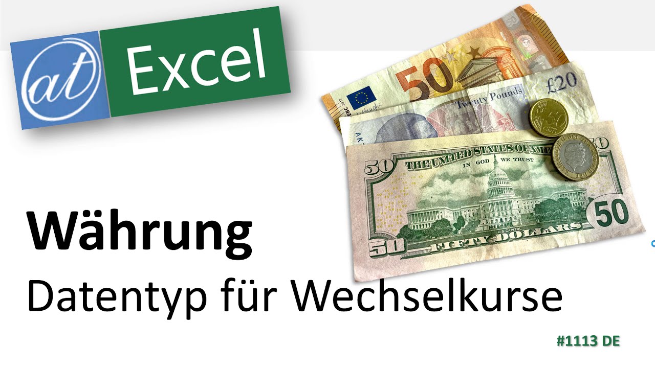 Datentyp W&auml;hrung neu in Excel 365