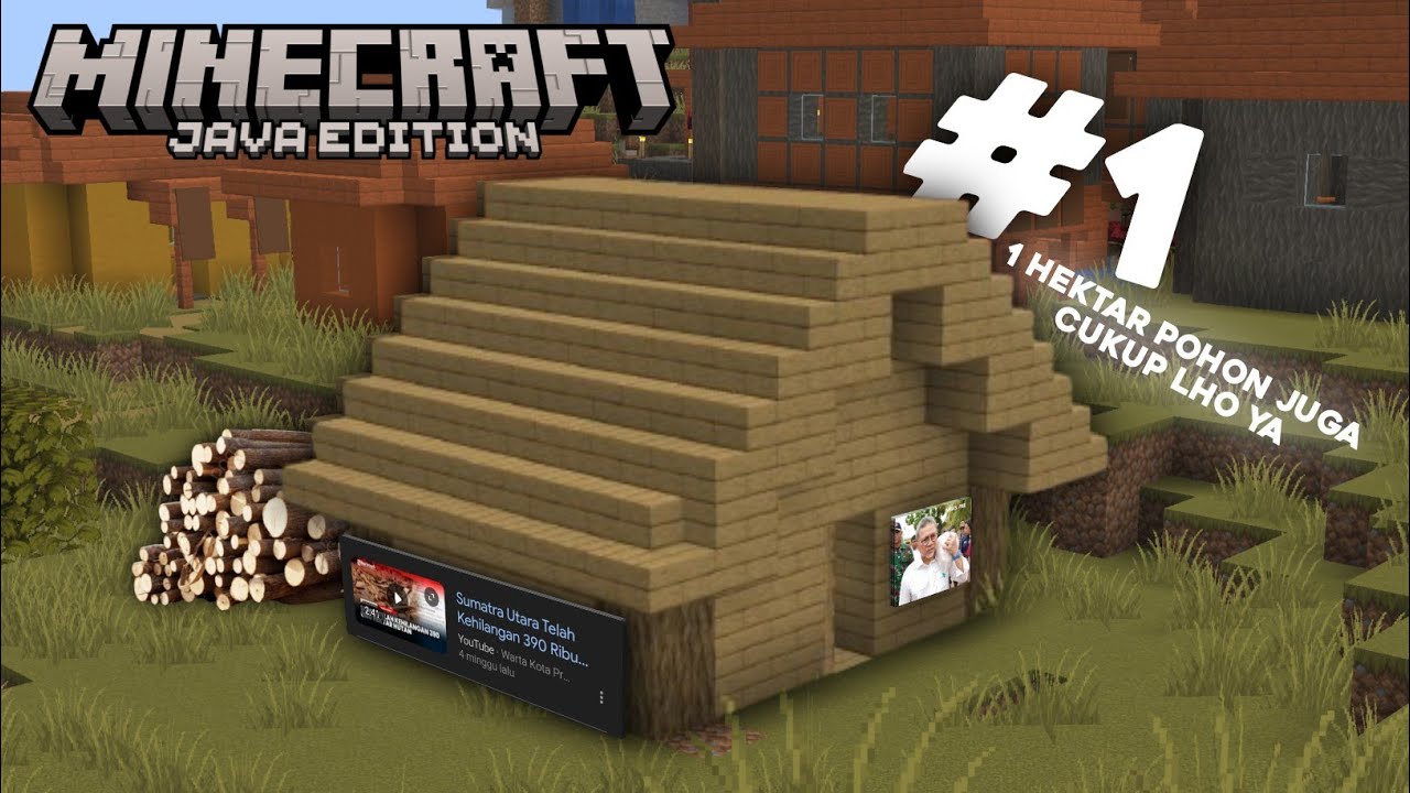 RUMAH PERTAMA KITA DI KOTA CERAH MINECRAFT JAWA -SurvivalSeries 1