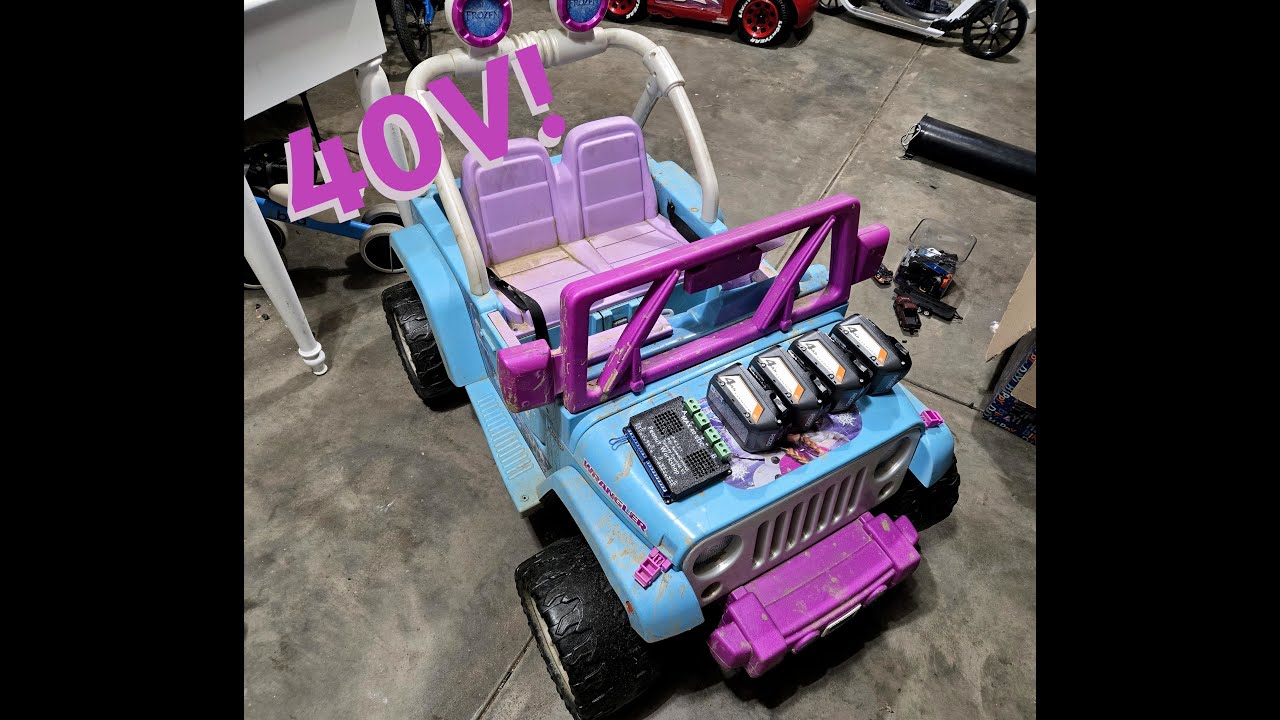 40V MAX Test – Speedy Squirrel Speed Controller in a Frozen Jeep