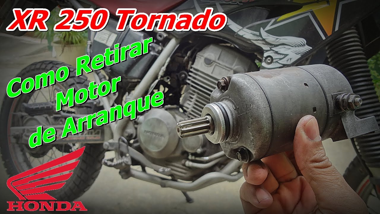 Como Tirar Arranque da Honda Tornado - Retirar Motor de Arranque XR Tornado - Arranque XR Tornado