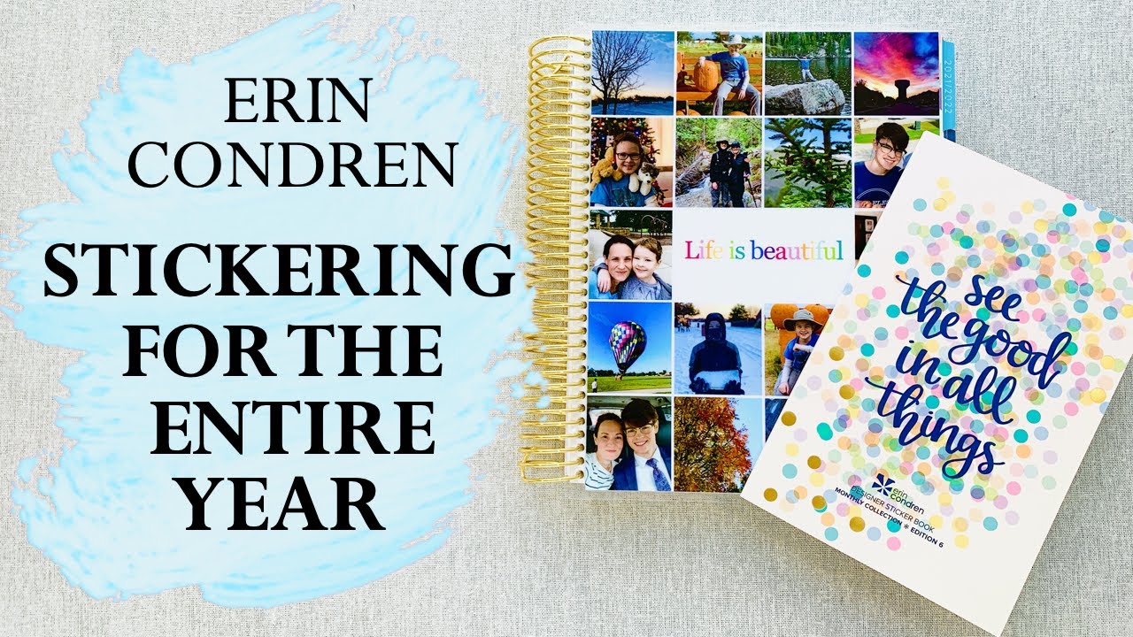 STICKERING MY ENTIRE ERIN CONDREN PLANNER AT ONCE | WHY?! |