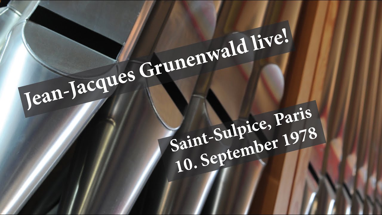 Jean-Jacques Grunenwald live at Saint-Sulpice, Paris on 10th of September 1978