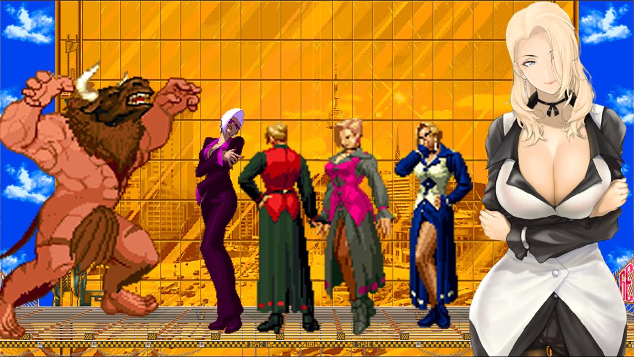 MINOTAUR BOSS vs MATURE TEAM [KOF MUGEN] #mugen #kofmugen #extras