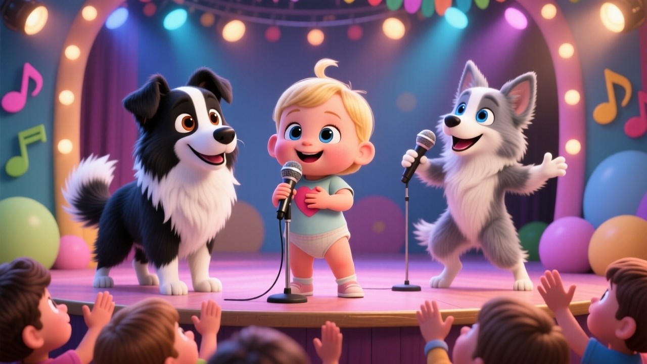 👏🎶 Si Tu Es Heureux, Tape des Mains | Maggie la Border Collie | Chanson pour Enfants 🐶🍼