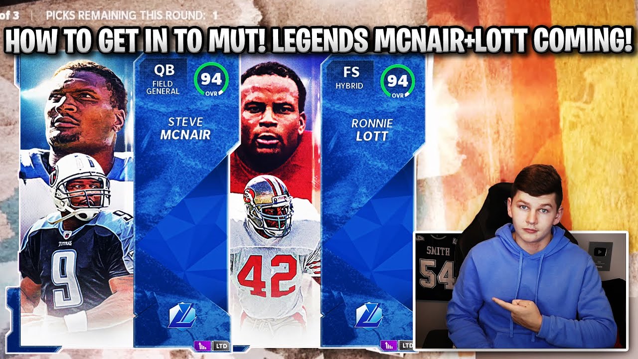 HOW TO GET BACK IN TO MUT! 94 OVERALL LEGENDS MCNAIR AND RONNIE LOTT COMING! | MADDEN 21