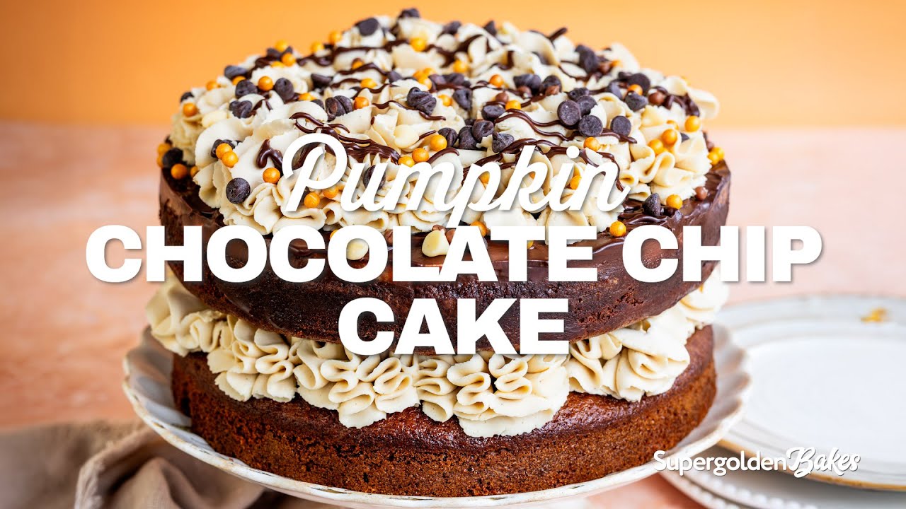 Pumpkin Chocolate Chip Cake | Supergolden Bakes