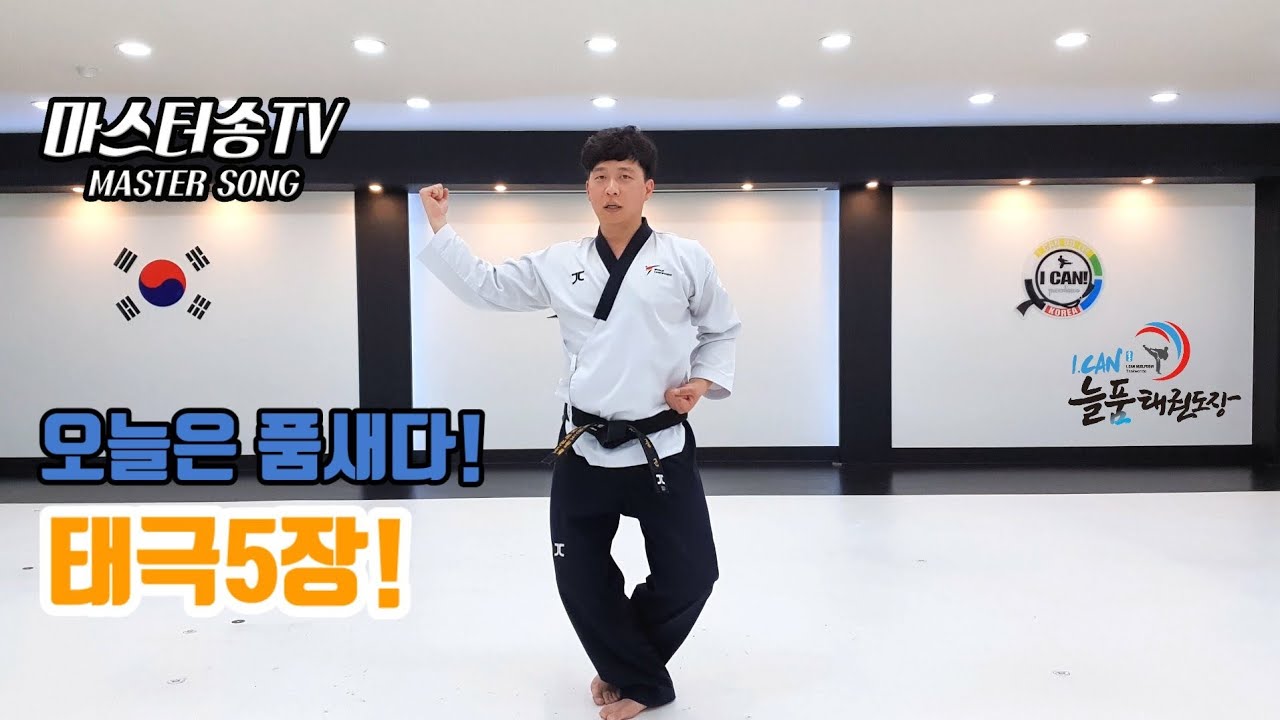 [마스터송TV]태권도 태극5장 품새 수업!!
