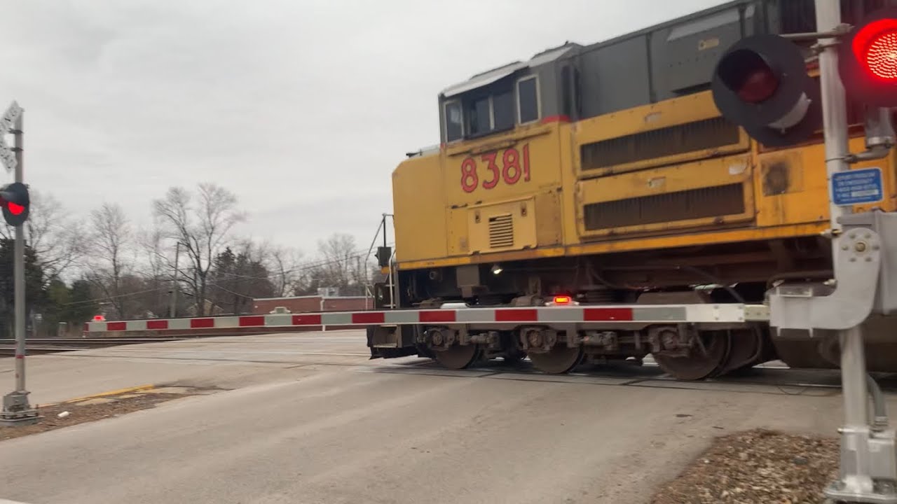 Union Pacific freight train with interesting cargo ￼