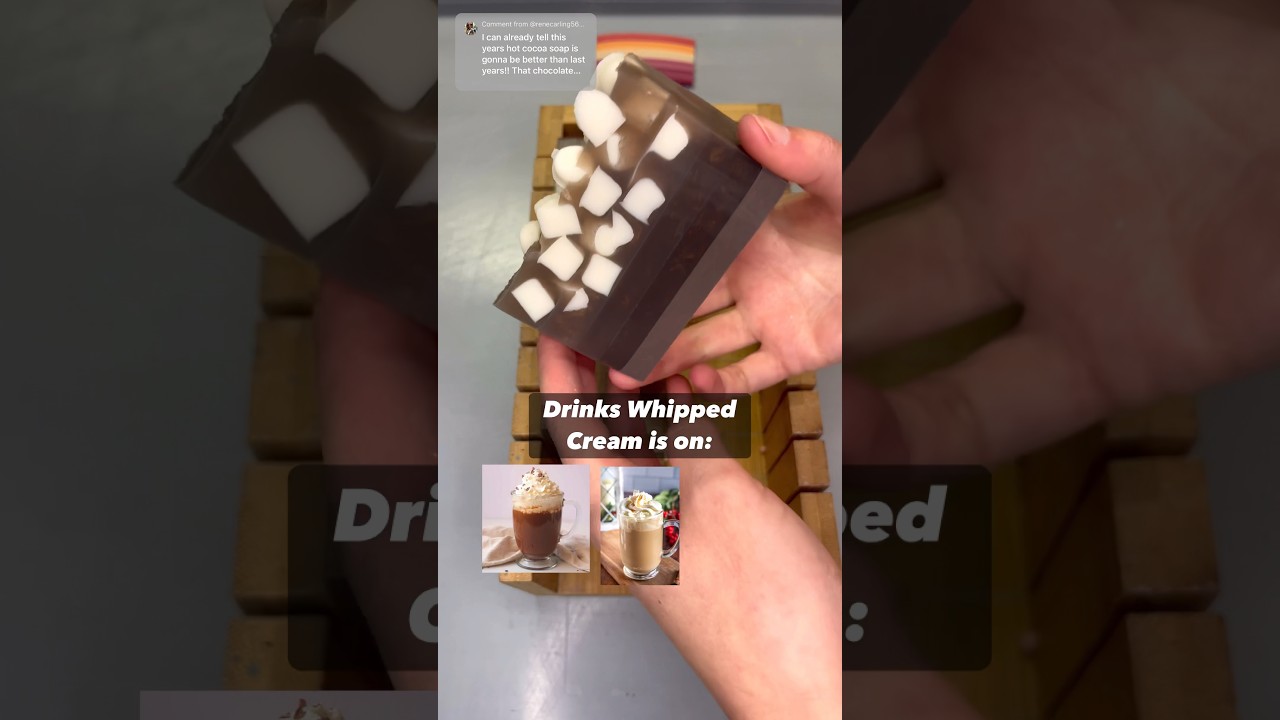 How Chocolate Deserves Marshmallows 😍#hotchoco #soap #soapcutting #soapart #meltandpour #soapmaking