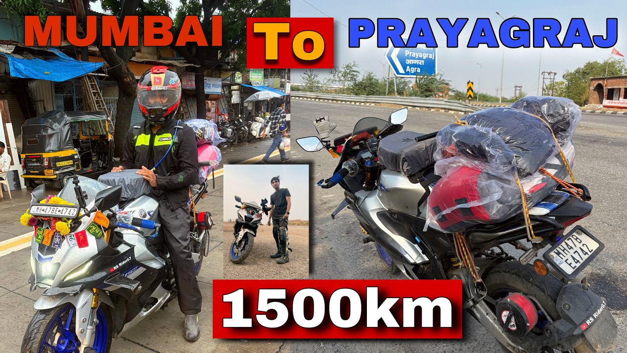Mumbai To Prayagraj Ep-01 Bike Ride || 1500km Solo Ride #motovlog #familyvlog #r15m #ride #rider