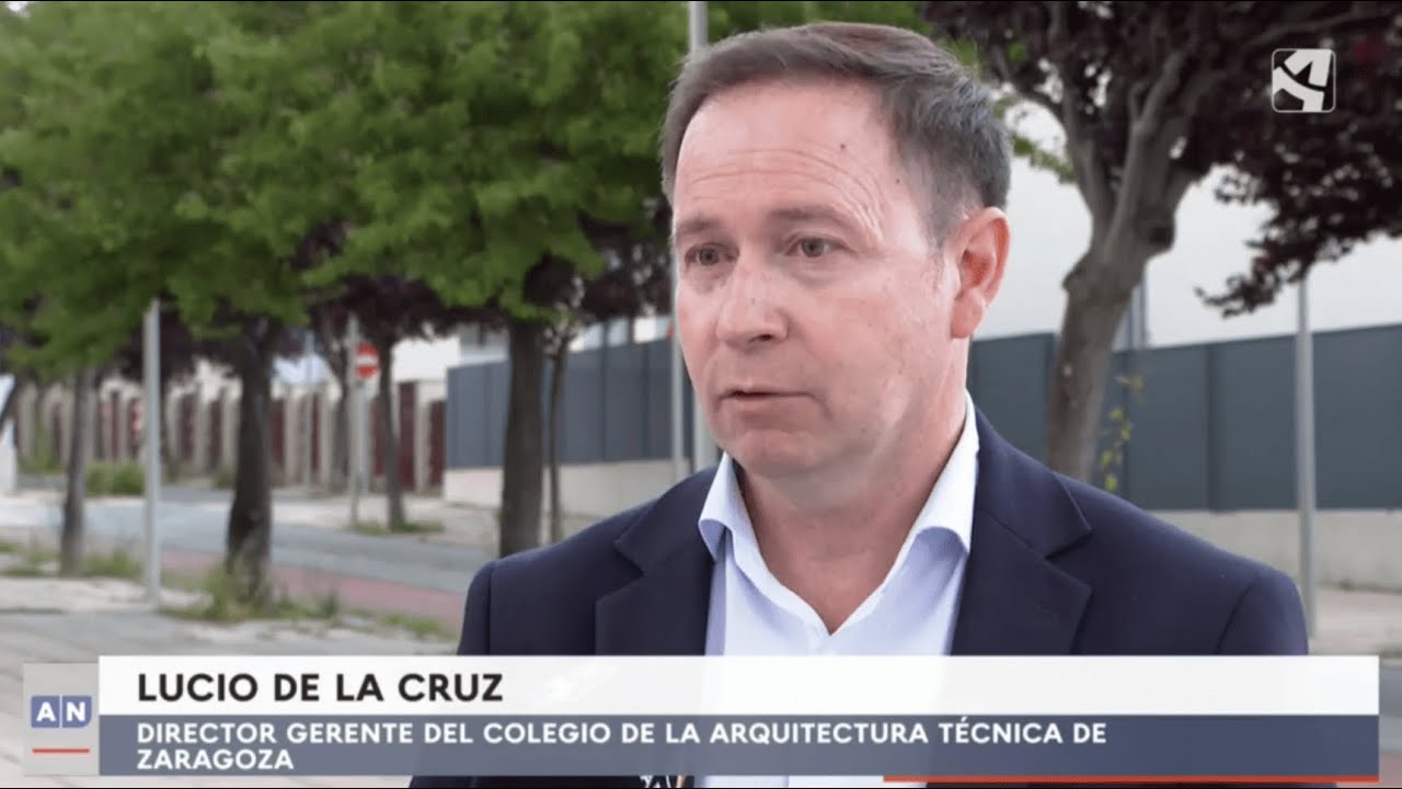 El Colegio de la Arquitectura Técnica en Aragón TV _  colapso de terraza en calle Arias Zaragoza