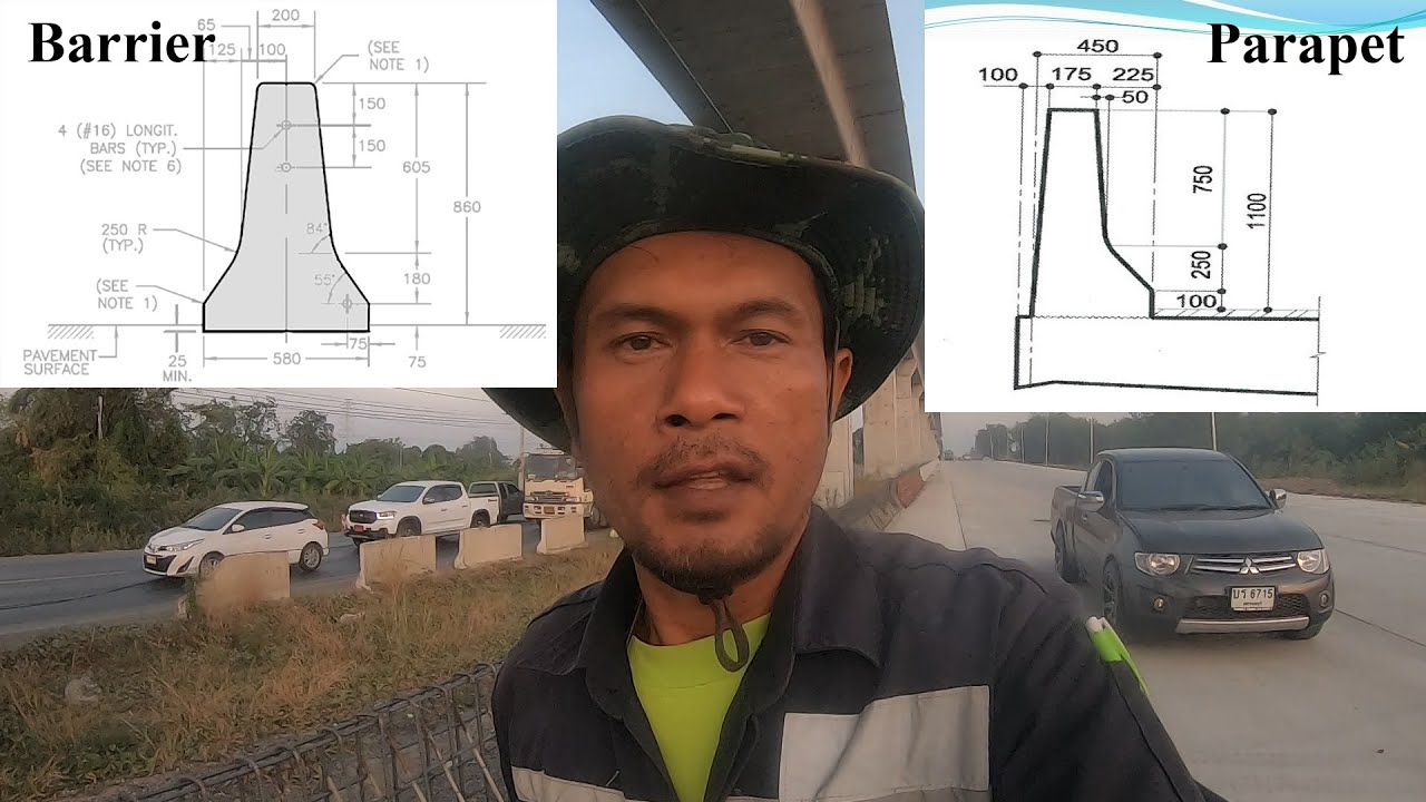 What is the difference between Bridge Barriers and Parapets