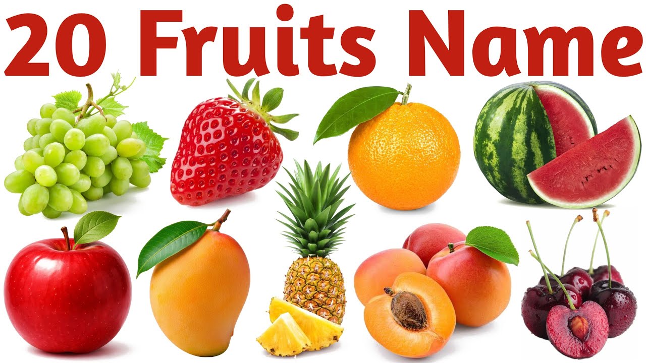 Fruits Names in English for Kids | Learn Fruits Vocabulary for Toddlers & Preschool |