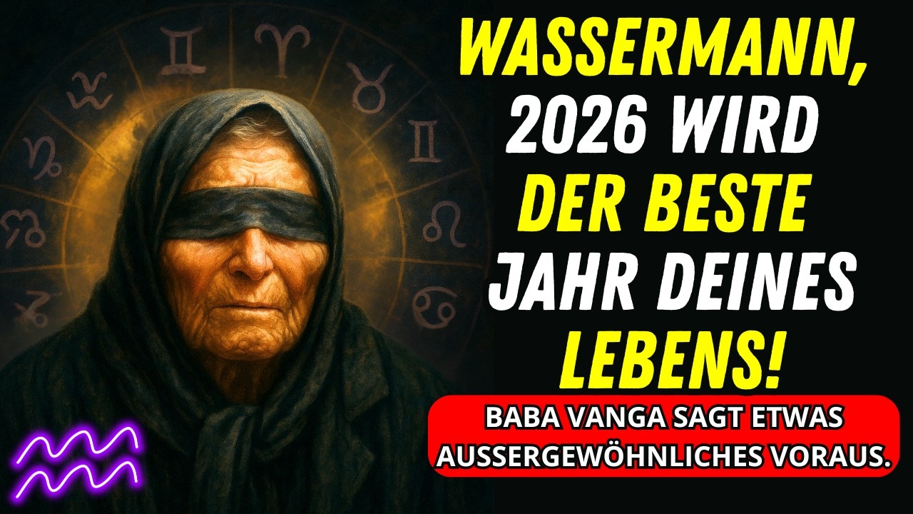 Wassermann, 2026 wird das beste Jahr deines Lebens! Baba Vanga erklärt dir warum.
