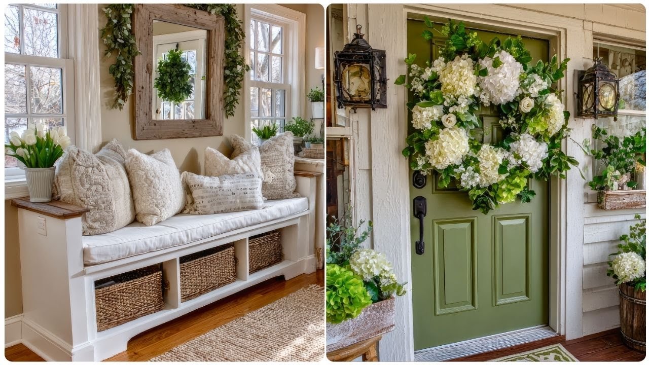 Top Green & White Spring Home Decor Trends | Farmhouse Style Interior Inspiration