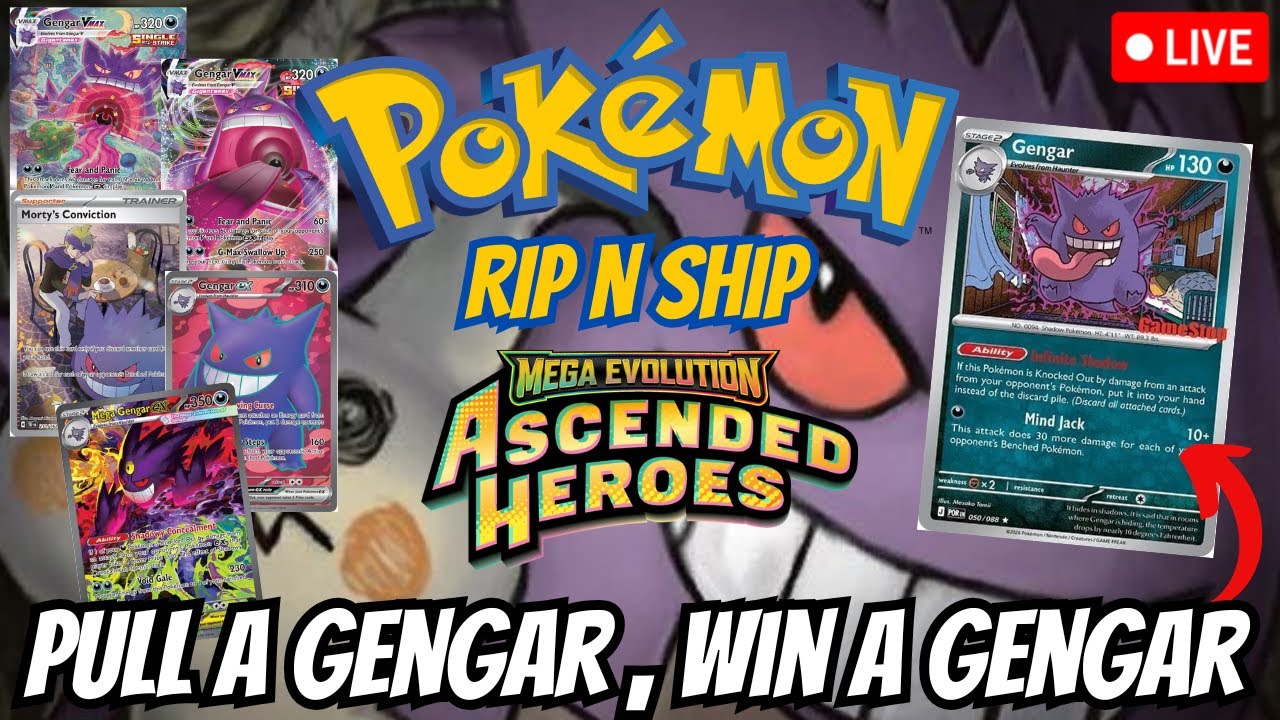 LIVE Pokemon RIP N SHIP! NIGHT OF THE GENGAR!