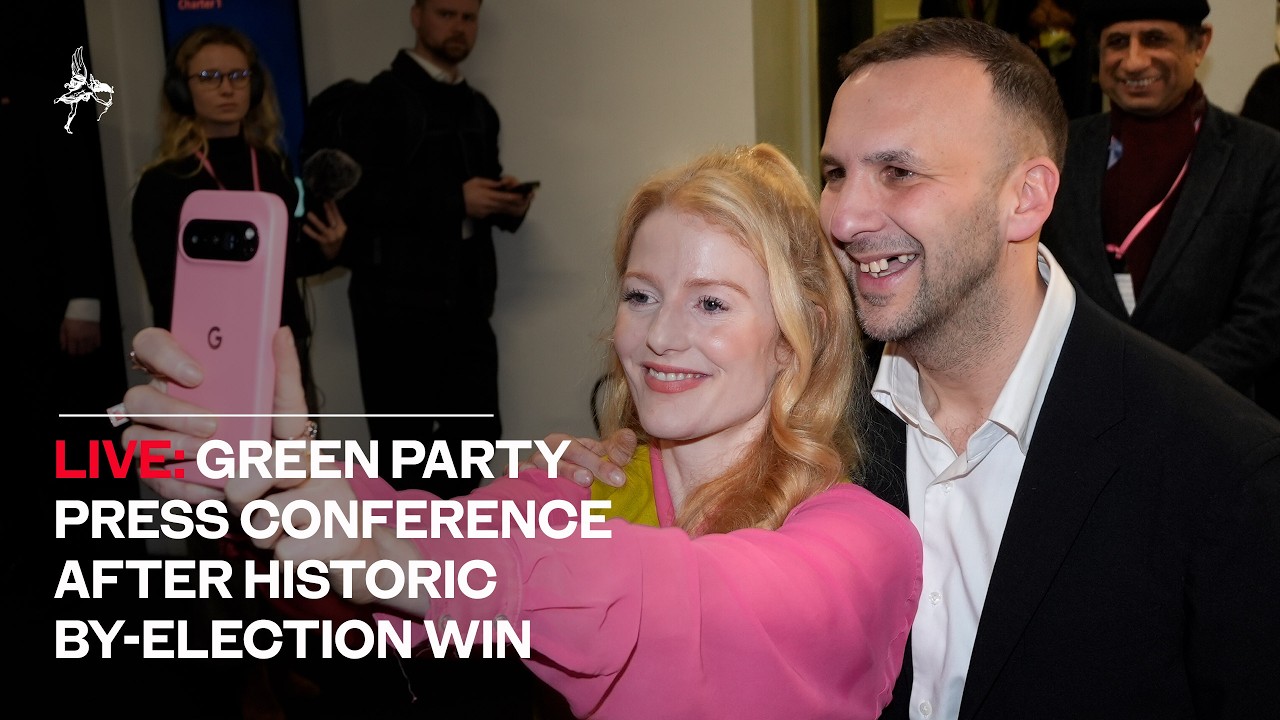 Watch again: Green Party press conference after historic win in Gorton and Denton by-election