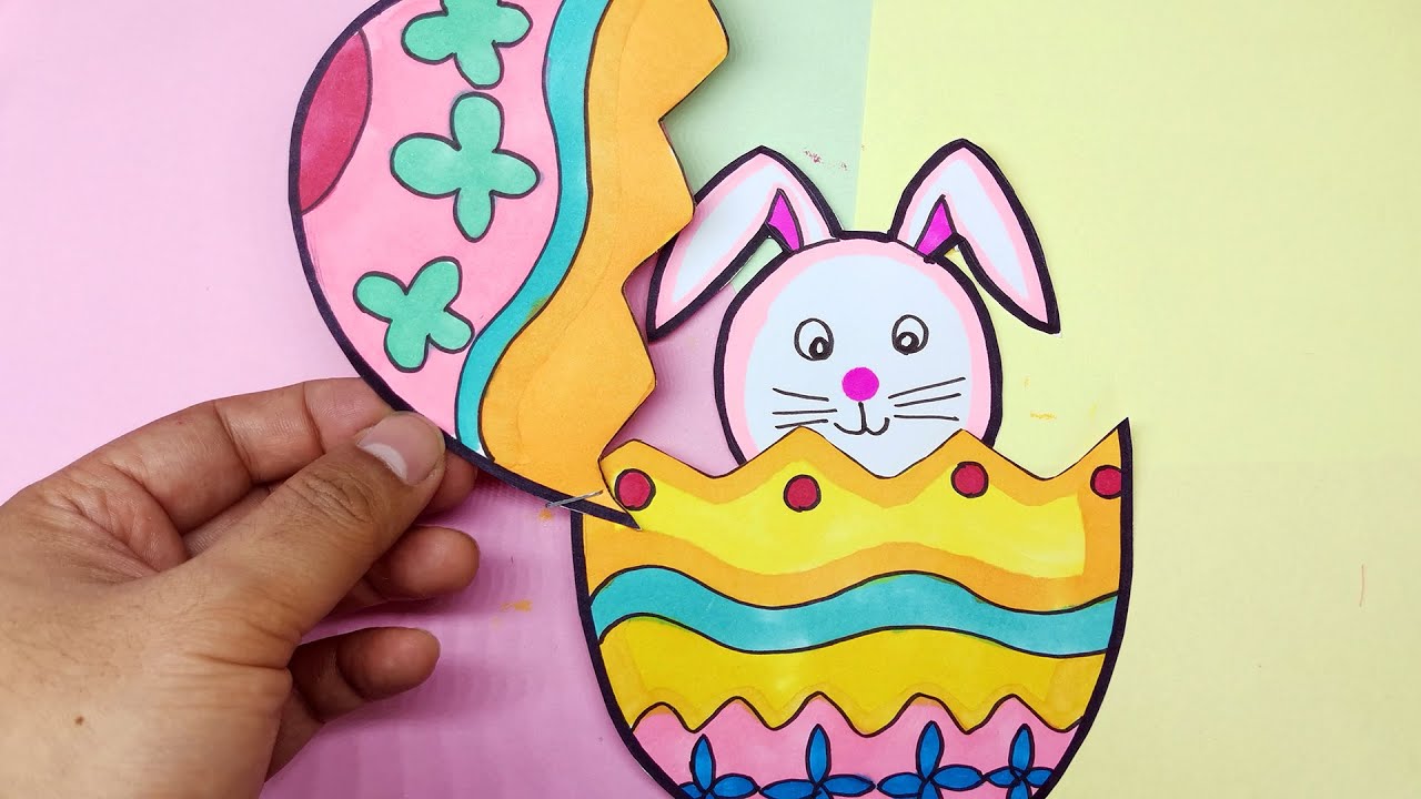 【Handmade | rabbit | Easter bunny】DIY手工剪纸 复活节彩蛋里的小兔子 | Bunny in easter egg