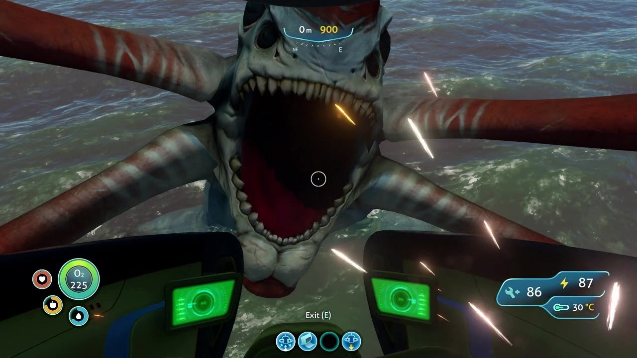 Submarine perimeter defense testing [Subnautica]