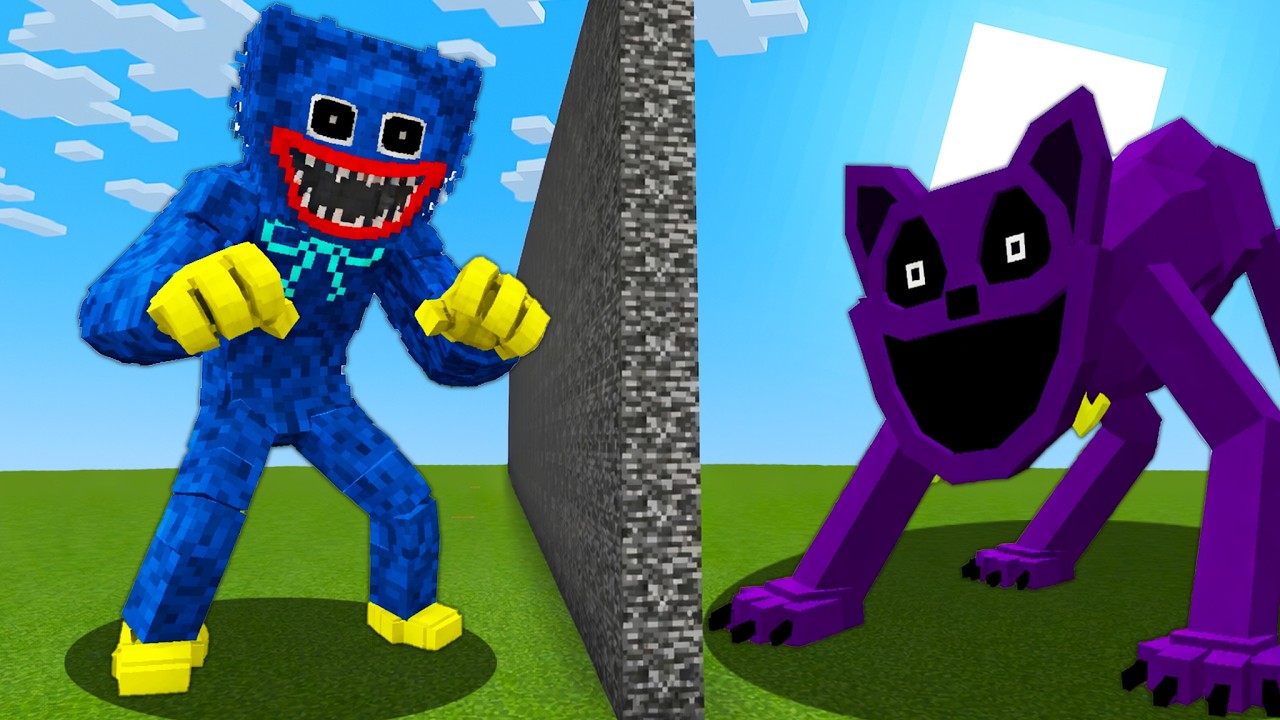 HUGGY WUGGY vs CATNAP Mob Battle in Minecraft