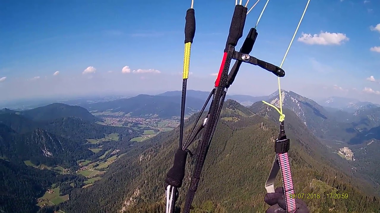 Flug Unternberg - Rauschberg nachmittags Ruhpolding   gleitschirmfliegen paragleiten paragliding