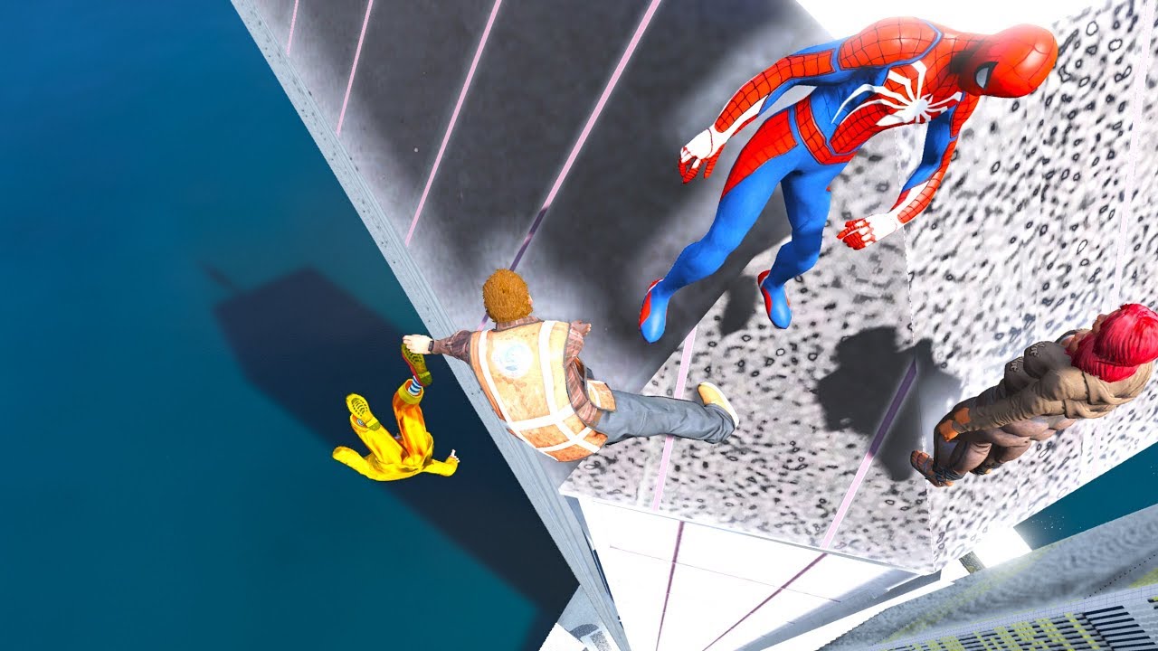 GTA 5 SPIDERMAN Mod Ragdolls Compilation #7 (GTA 5 Fails Funny Moments/Ragdolls) !