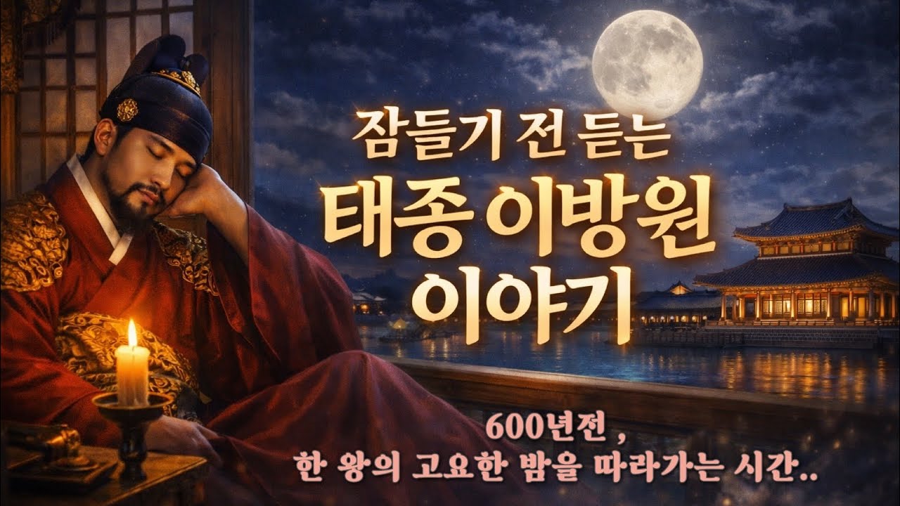 [수면 역사 낭독] 잠 안 올 때 듣는 역사 이야기 | 태종 이방원의 고요한 밤 산책 (Human Voice)