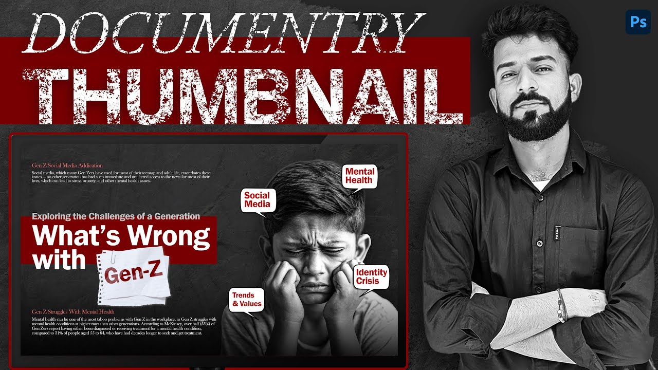 Mastering Documentary Thumbnails: Gen-Z Mental Health & Identity