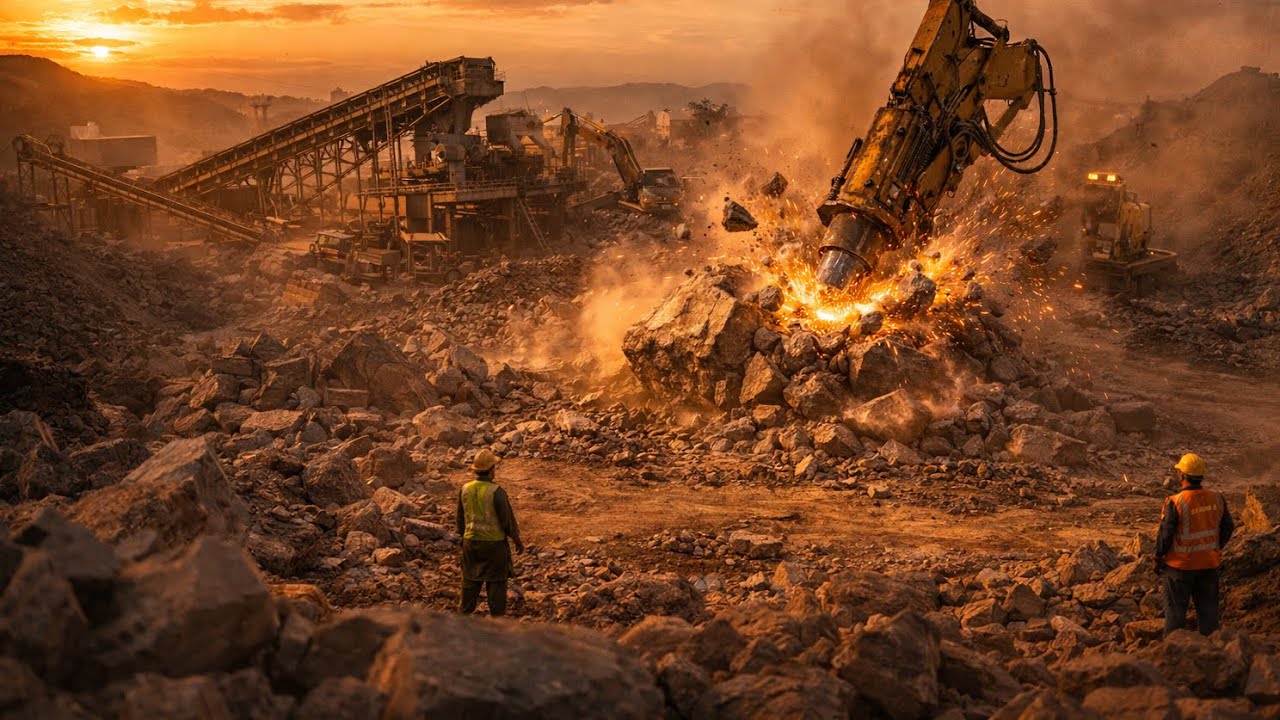 Amazing Crush Plant Works | Giant Hammer Crushing Huge Rocks