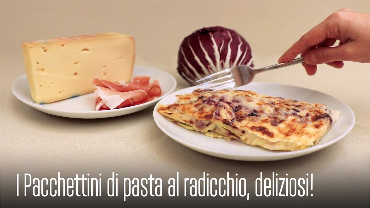 I PACCHETTINI DI PASTA AL RADICCHIO, LA RICETTA SEMPLICE PER USARE LE LASAGNE IN MODO ALTERNATIVO!