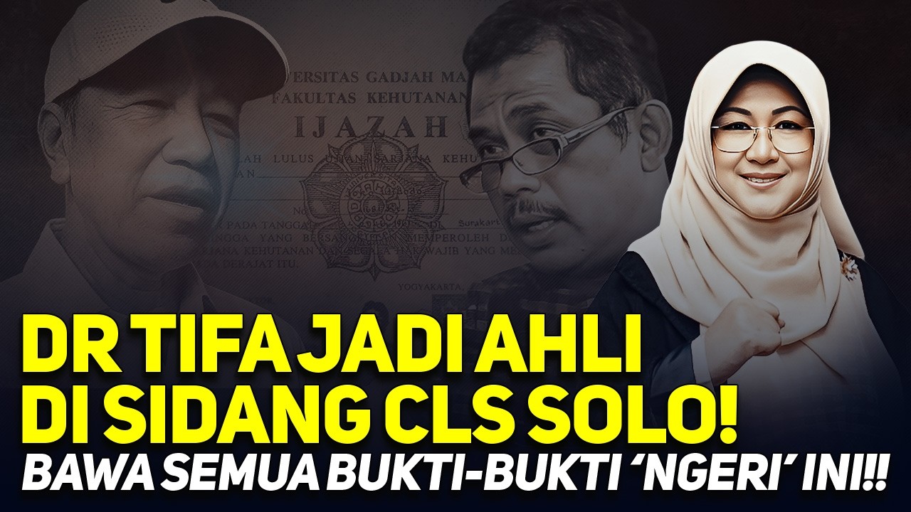 🔴LIVE! DR TIFA JADI AHLI DI SIDANG CLS SOLO! BAWA SEMUA BUKTI-BUKTI ‘NGERI’ INI!!