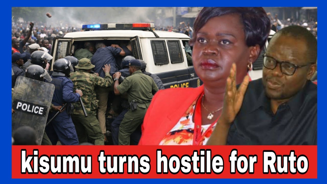 Police rescues Wanga & Achilo in Kisumu from hostile Crowd chanting Ruto Wantam,Babu party leader