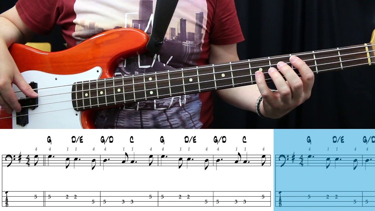 Sting - All This Time (Bass cover with Tabs)
