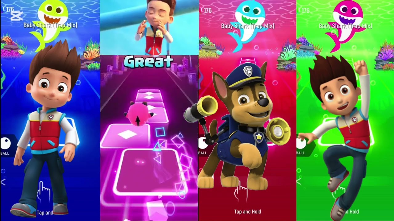 Paw Patrol × Baby Shark – Rainbow Hop Adventure