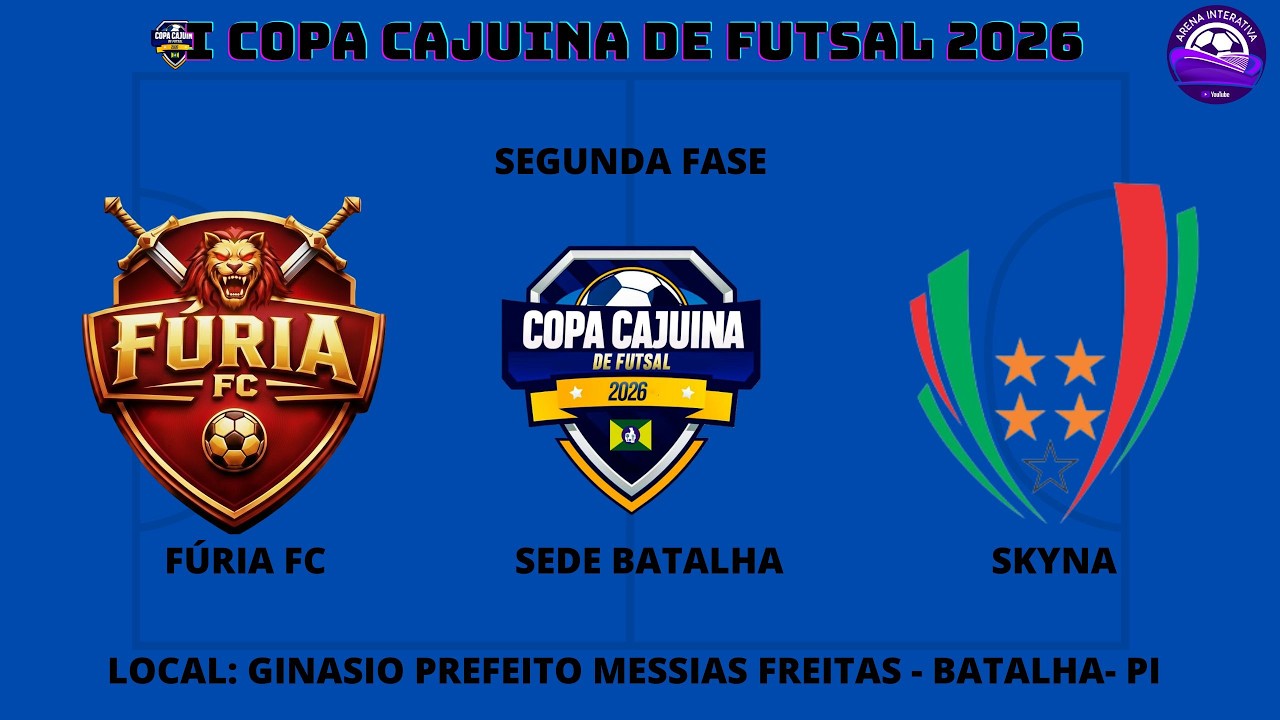 Copa Cajuína de Futsal 2026: Segunda Fase: Fúria fc x  Skyna Sub-20