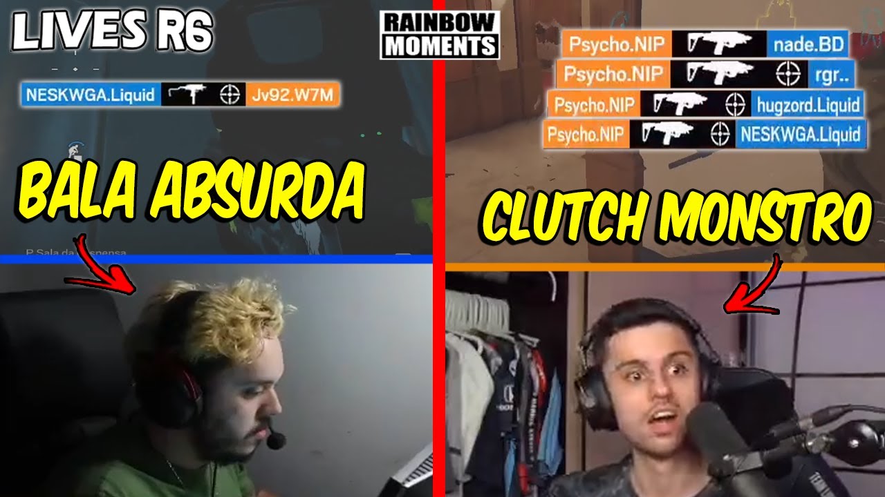 BALINHA ABSURDA DO NESK, PSYCHO DANDO AULA NA FPL  AZAMI DO PALUH E MAIS -MELHORES MOMENTOS LIVES R6