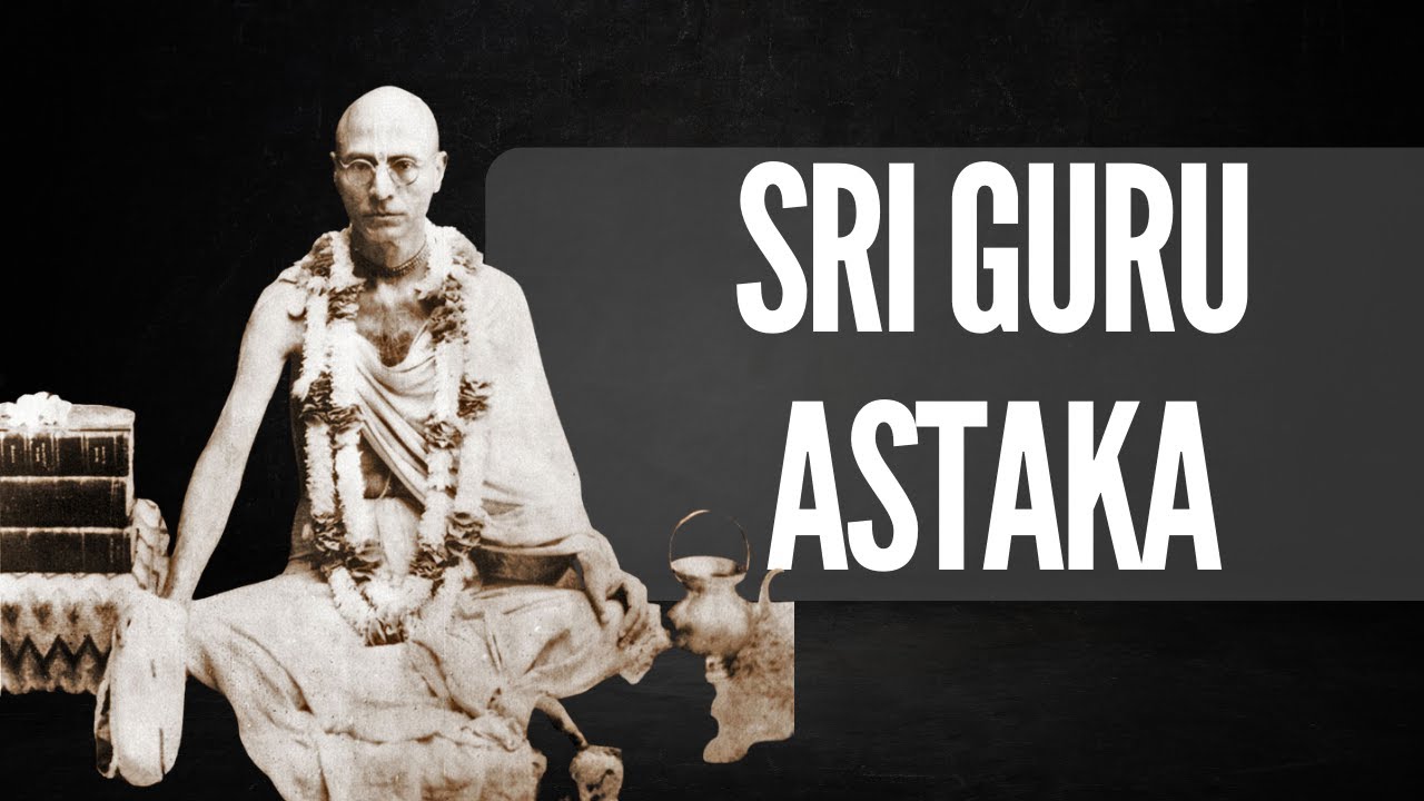 Sri Caitanya Saraswat Math 1987 -  SRI GURU ASTAKA - Morning KIRTAN  temple Navadwip  Dham