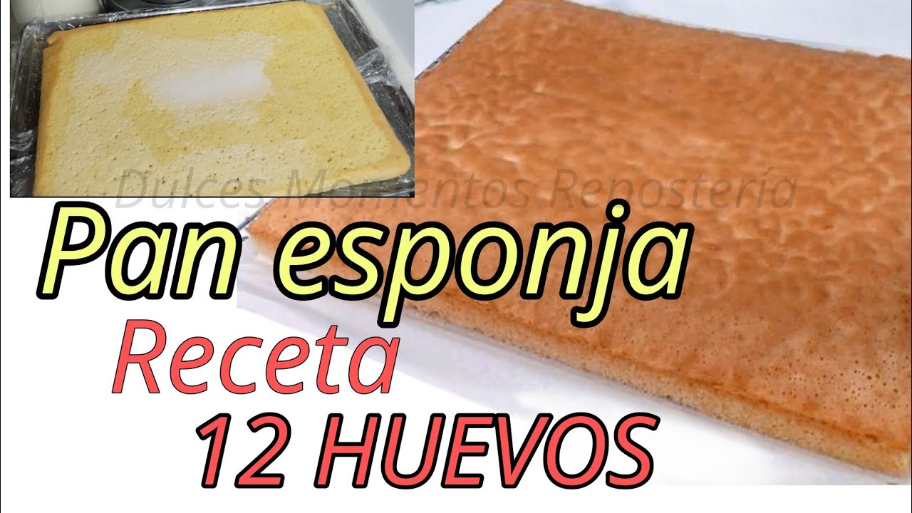 PAN ESPONJA I MEDIA PLANCHA I RECETA 12 HUEVOS @dulcesmomentosreposteria