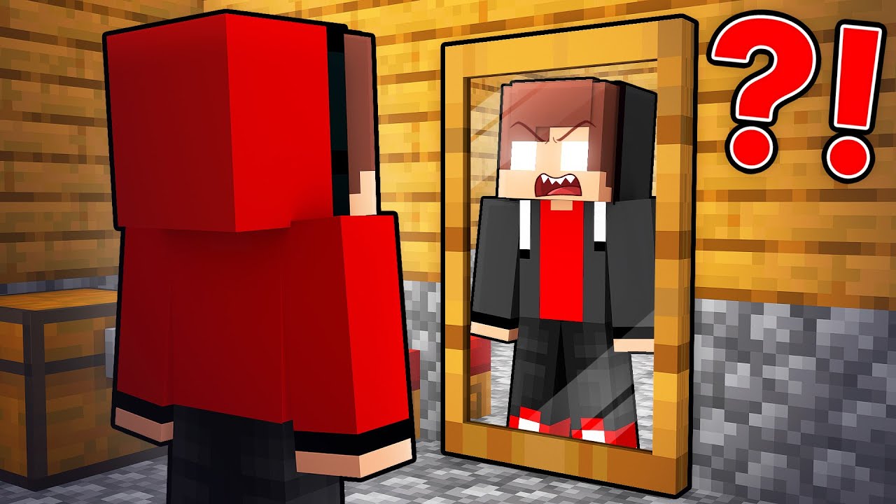 Dark JJ Kidnapped JJ Inside a Mirror - Maizen Minecraft Animation