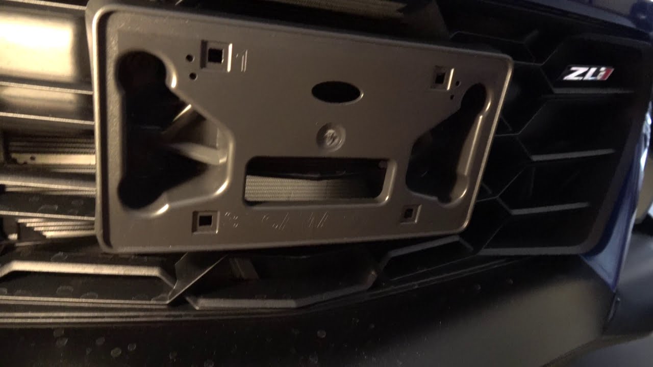 Camaro ZL1 1Le front license plate install