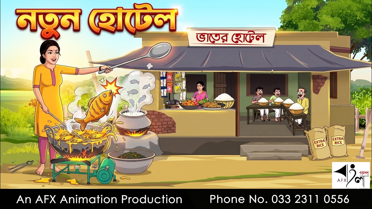 নতুন হোটেল I Bangla Cartoon | বাংলা কার্টুন  | Thakumar Jhuli | AFX Animation