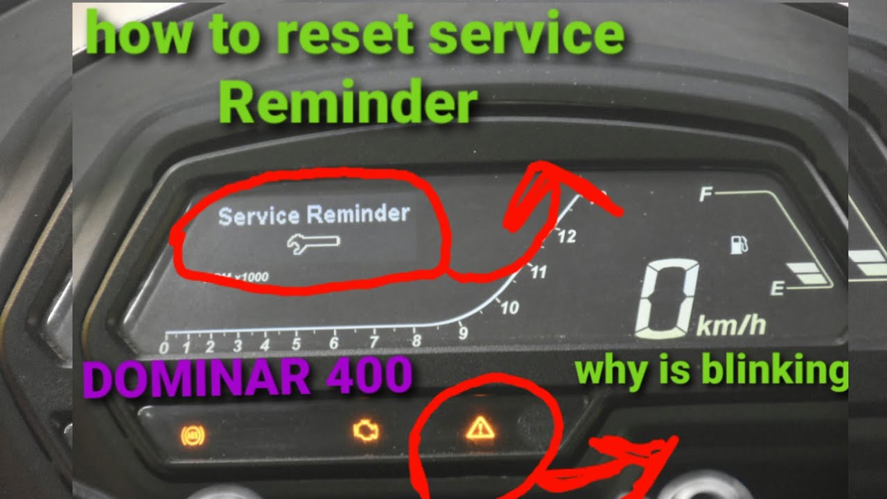 How To Reset Service Reminder/  Dominar400 Service Reminder blinking After Service/#dominar400
