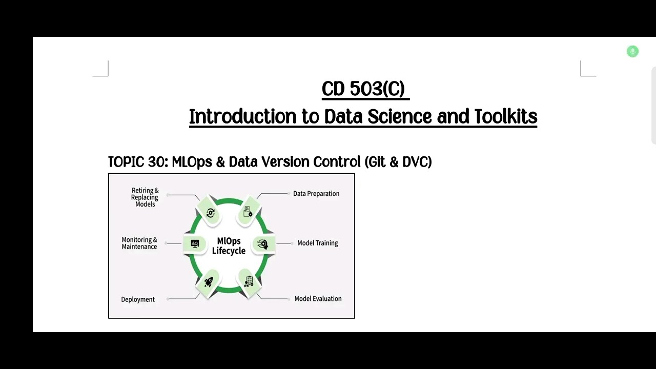 MLOps & Data Version Control | Git & DVC Explained | CD-503(C)