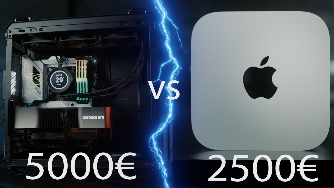 MAC Mini M4 Pro 2500&euro; vs PC Windows Ultra 5000&euro; : BATTLE EN MONTAGE VID&Eacute;O (qui gagne ???)