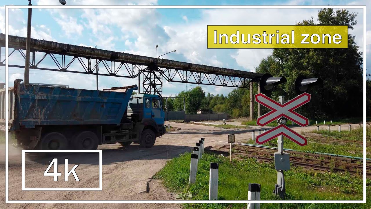 Walk through the industrial zone. [4k] Прогулка по промзоне.