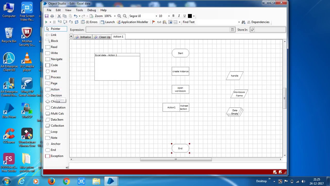 One Excel sheet to another sheet in Blue Prism