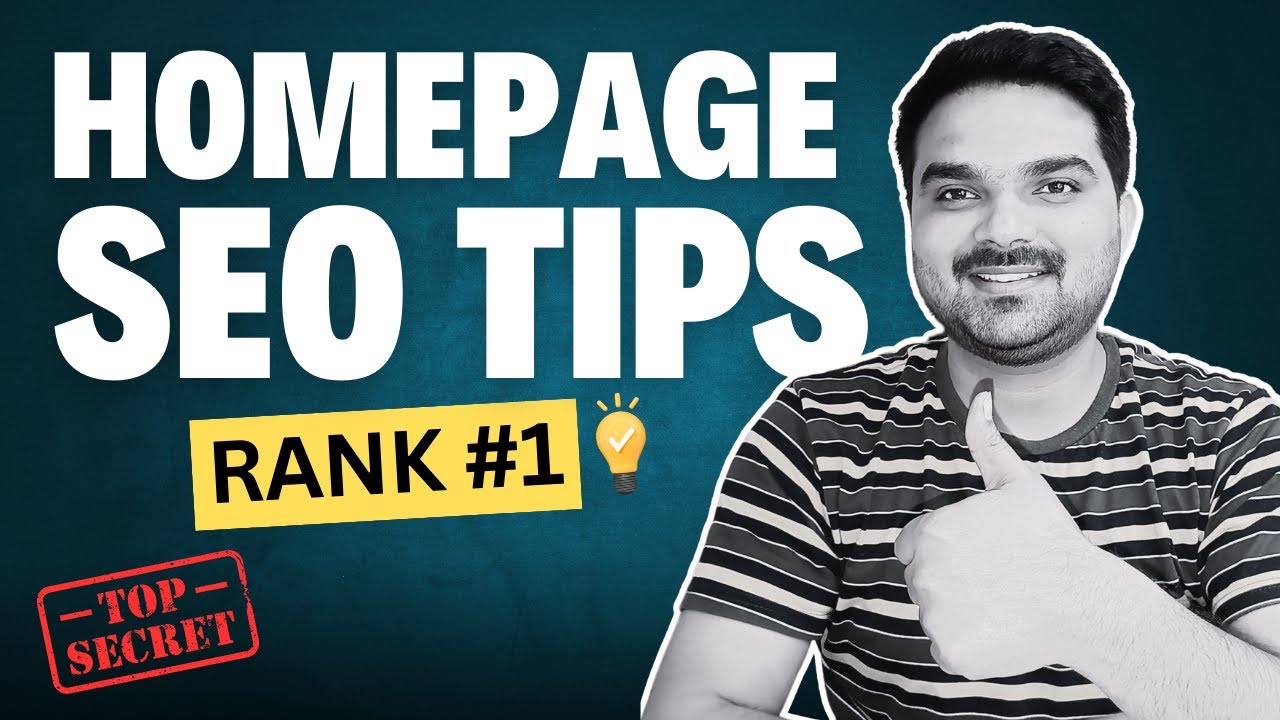 Homepage SEO Tutorial 2025: Rank #1 on Google with WordPress SEO Guide | SEO Vikash | Blog SEO Tips