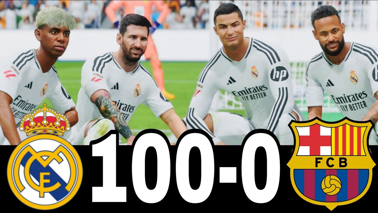 FC 24 -MESSI RONALDO NEYMAR & MBAPPE | ALL STARS |  AL NASSR 100-0 MANCHESTER UNITED