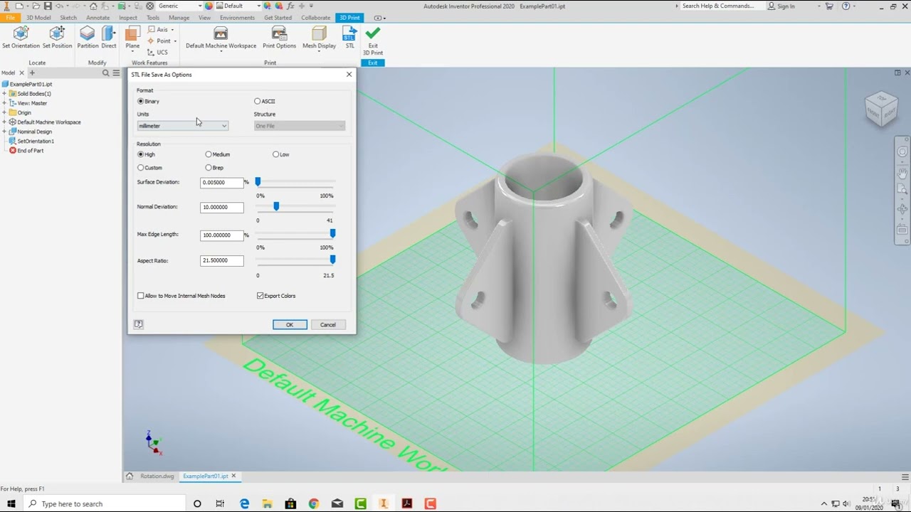 39  3D Printing From Inventor | AutoDesk Inventor Complete Learning Tutorials